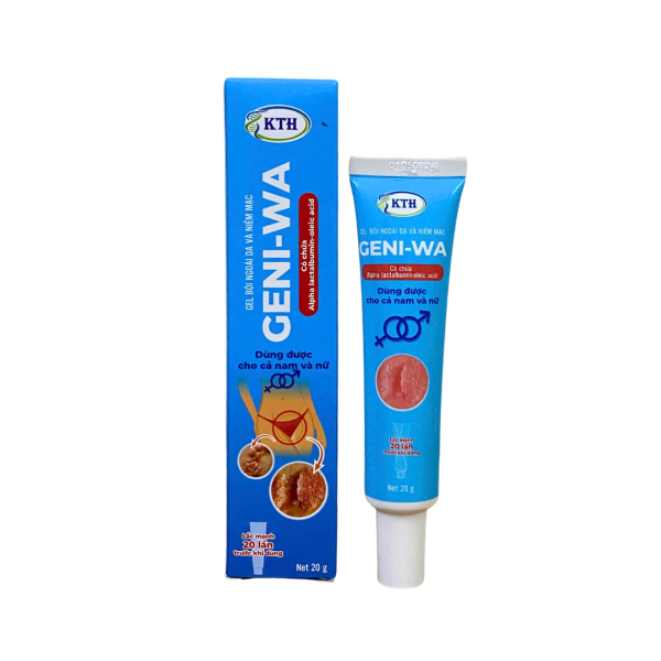 GENI-WA - Gel bôi hỗ trợ điều trị sùi mào gà, gai, mụn cóc cho cả nam và nữ - Tuýp 20g