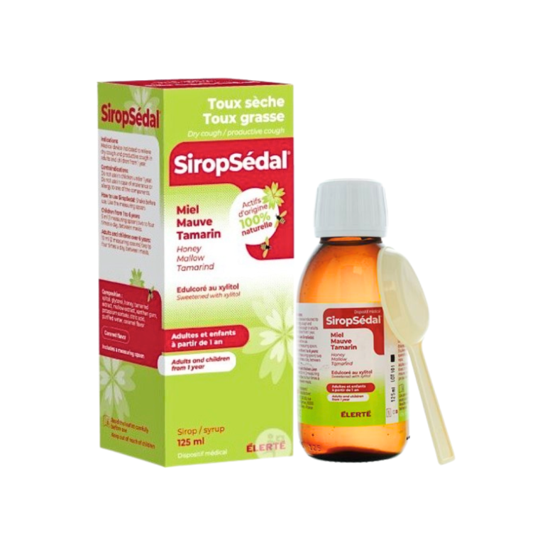 Siro ho SiropSedal - Giảm ho, long đờm, giảm đau họng, 125ml