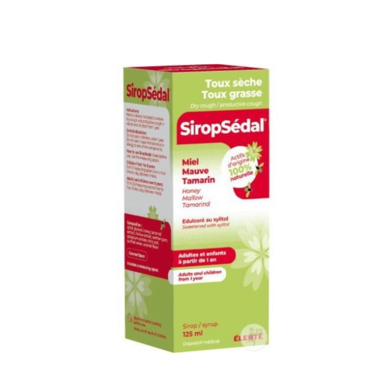 Siro ho SiropSedal - Giảm ho, long đờm, giảm đau họng, 125ml