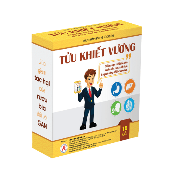 Tửu Khiết Vương - Giải rượu, bảo vệ gan - Hộp 15 gói