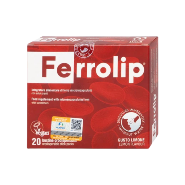 Sắt Ferrolip - Hỗ trợ tạo hồng cầu, giảm nguy cơ thiếu máu do thiếu sắt - Hộp 20 gói