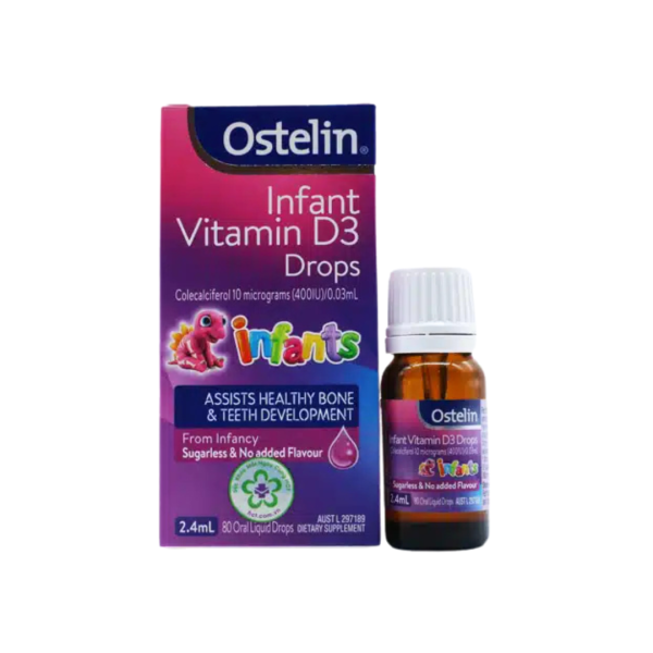 Ostelin Vitamin D3 Drops Cho Trẻ Từ Sơ Sinh - Lọ 2.4ml