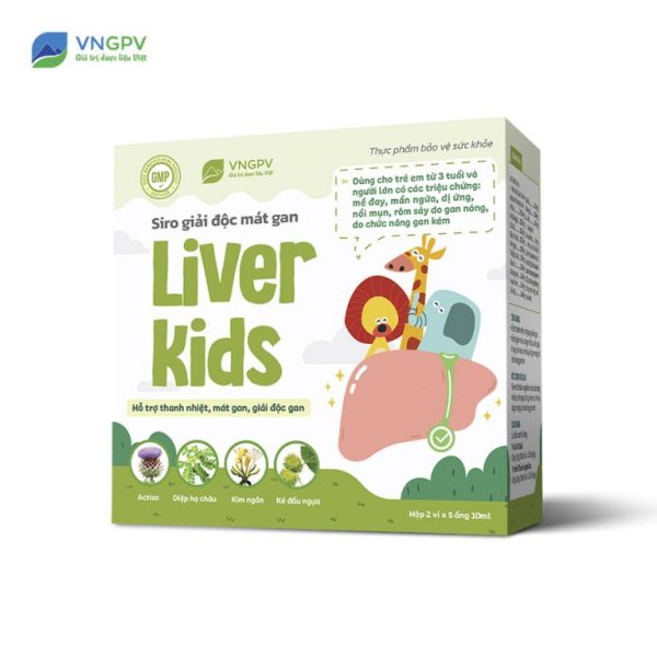 LIVER KIDS - Siro giải độc mát gan - Hộp 20 ống