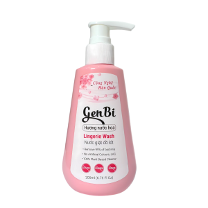 Nước giặt đồ lót thực vật Genbi hương nước hoa kháng khuẩn, không để lại vết ố vàng, an toàn cho da, 200 ml