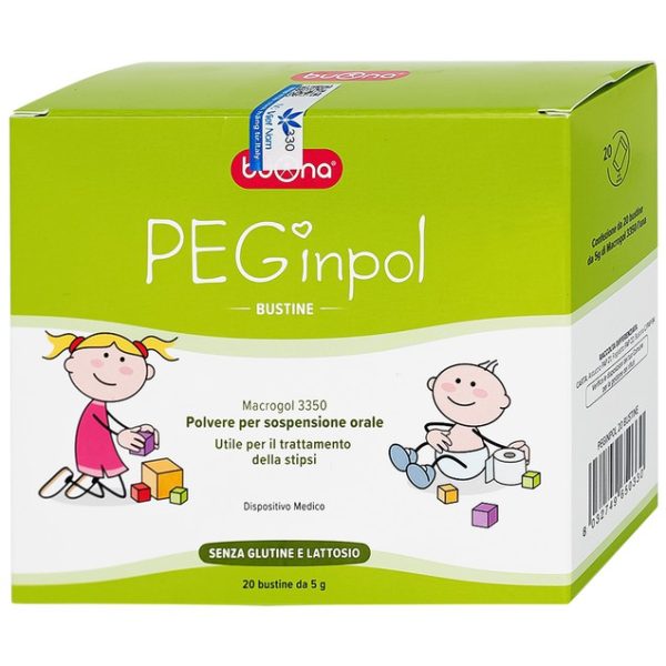 Bột pha nhuận tràng PEGinpol 5g Buona cải thiện táo bón cho trẻ (20 gói)