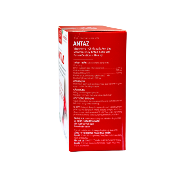 ANTAZ – Hỗ trợ giảm acid uric và đau nhức khớp do gout