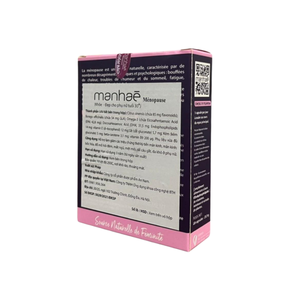 Manhae Menopause- Hỗ trợ cân bằng nội tiết nữ hộp 30 viên