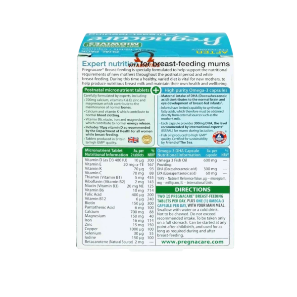 Pregnacare Breast Feeding-Bổ sung dinh dưỡng cho mẹ sau sinh