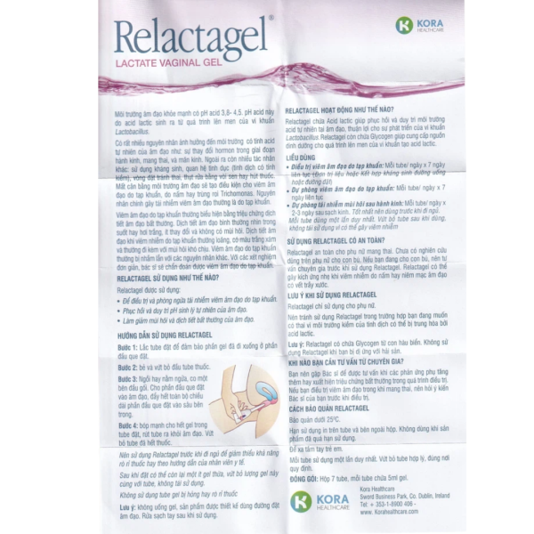 Gel Relactagel - Điều trị và phòng ngừa viêm âm đạo (7 tuýp)