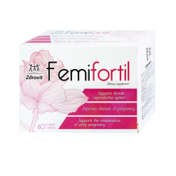 Viên uống Femifortil- Bổ sung Vitamin, khoáng chất và thảo dược cho phụ nữ mang thai (4 vỉ x 15 viên)
