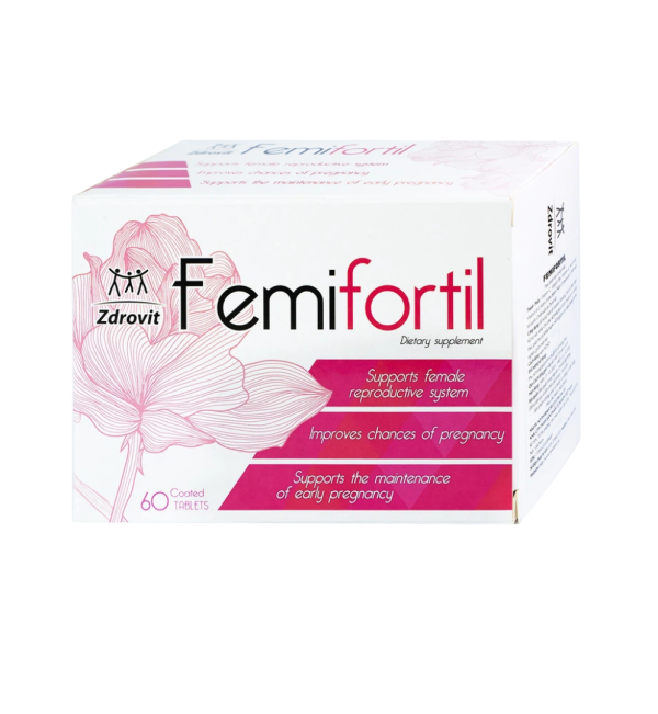 Viên uống Femifortil- Bổ sung Vitamin, khoáng chất và thảo dược cho phụ nữ mang thai (4 vỉ x 15 viên)
