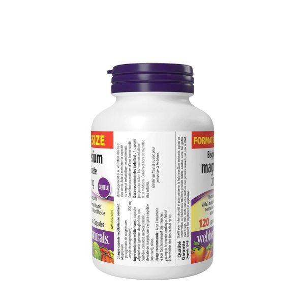 Viên uống Magnesium Bisglycinate Webber Naturals (Magie Webber) - Hỗ trợ cải thiện giấc ngủ, sức khỏe cơ, xương, răng