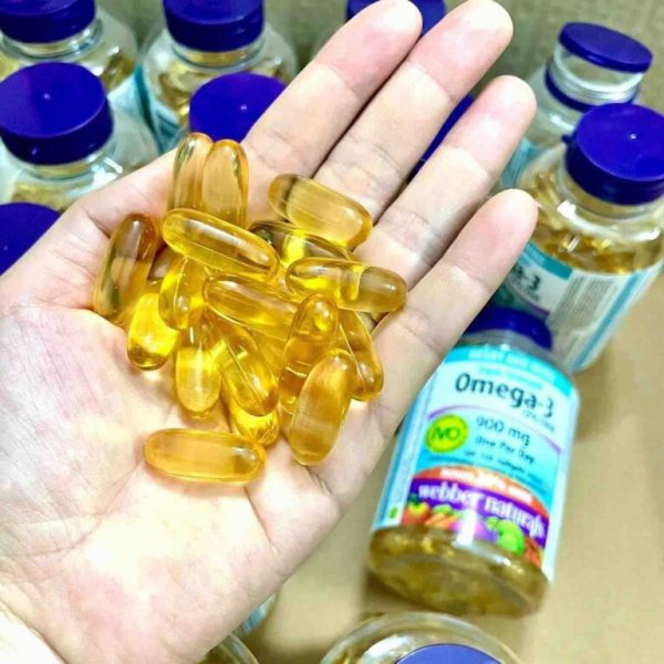 Viên Uống Omega-3 Webber Naturals 900mg Canada – Hỗ trợ tim mạch và trí não, hộp 80 viên