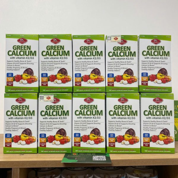 Green Calcium Olympian Labs- Bổ sung canxi, giúp xương và răng chắc khỏe Hộp 100 viên